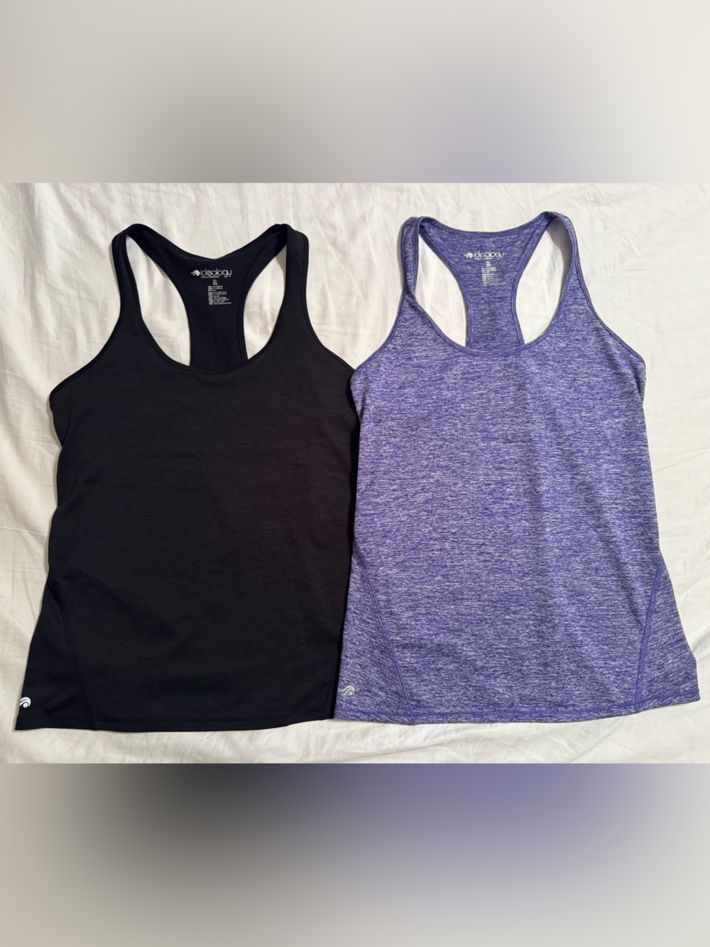 Set of 2 Ideology Active Tank Tops - black/purple - XS